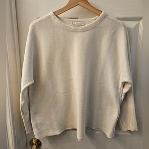 Mango Womens Small Oversized Cream Chunky Sweater